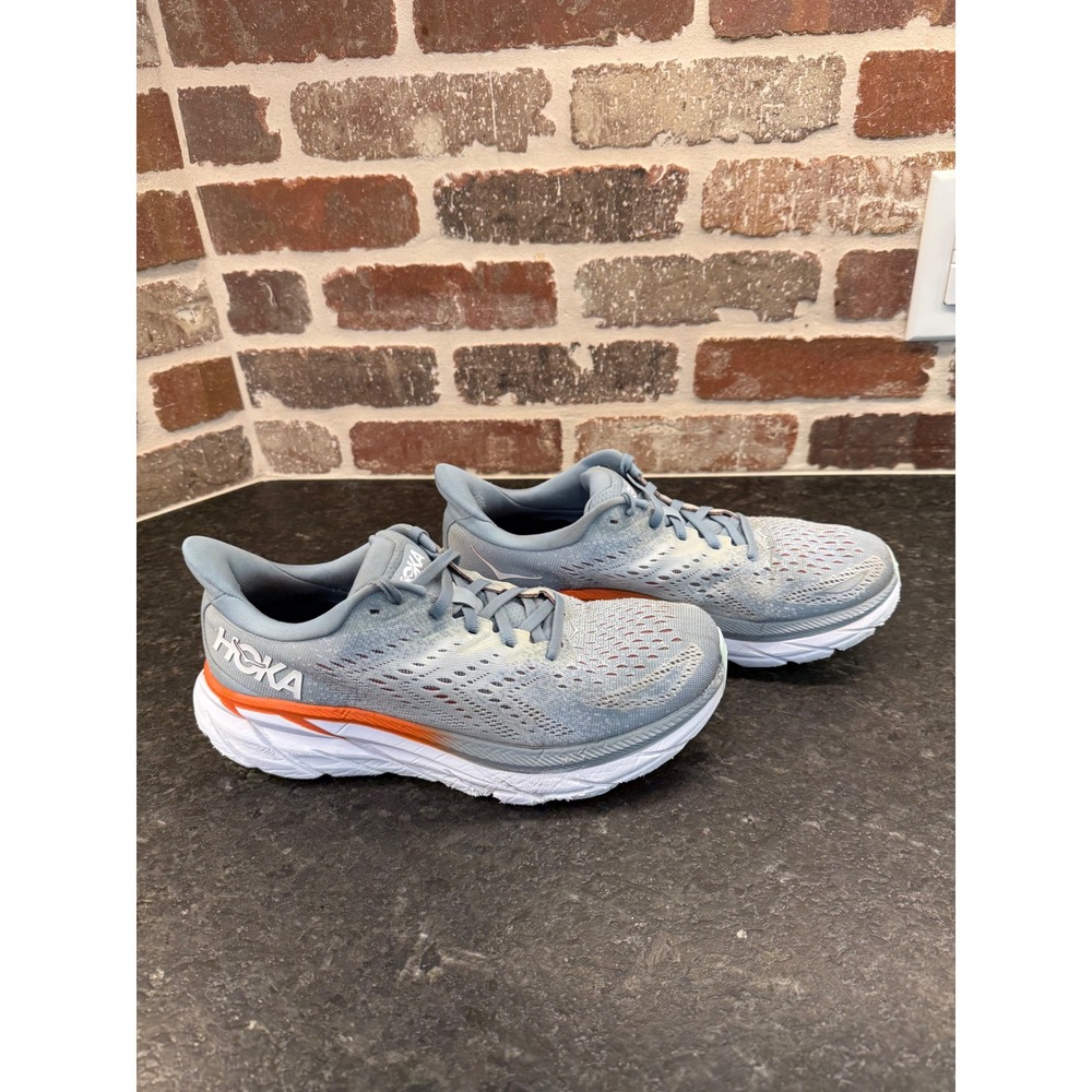 Hoka One One Clifton 8 Blue Fog Plein Air Running Shoes 1119394 Womens 9.5B